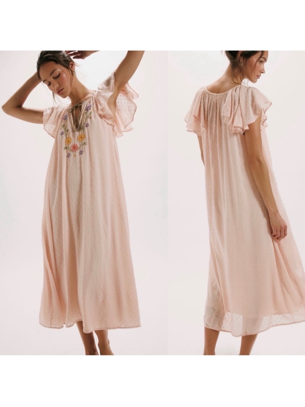 Free People Savannah Rose Midi Dress size small